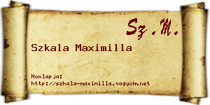 Szkala Maximilla névjegykártya